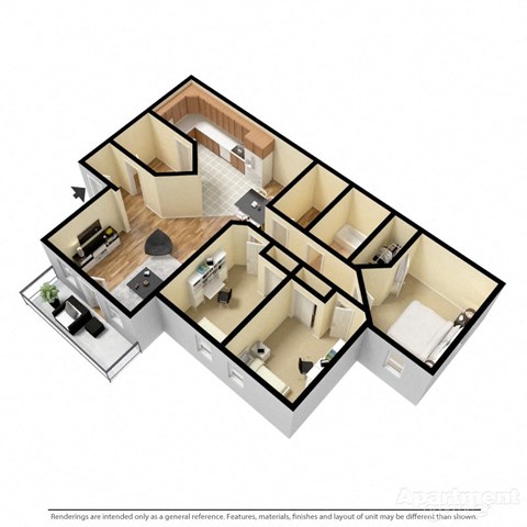 Aspen Villas Apartments 3 Bedroom Floor Plan