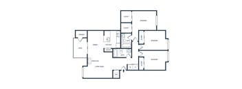 a floor plan of a house with an open floor plan