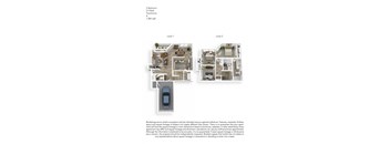 Echo Mountain Apartments 3 Bedroom 2.5 Bathroom Townhouse Floor Plan