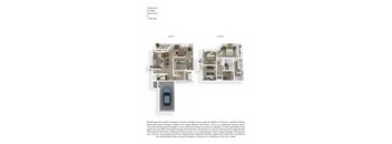 Echo Mountain Apartments 3 Bedroom 2.5 Bathroom Townhouse Floor Plan