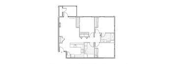 The Elwood Apartments Hemlock Three Bedroom Two Bathroom Floor Plan