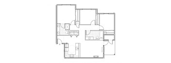 The Elwood Apartments Noble Three Bedroom Two Bathroom Floor Plan