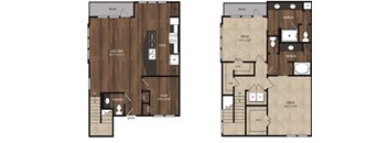Main Street Flats Apartments Phase II 3x3 A Floor Plan