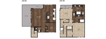 Main Street Flats Apartments Phase II 3x3 B Floor Plan