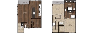Main Street Flats Apartments Phase II 3x3 C Floor Plan