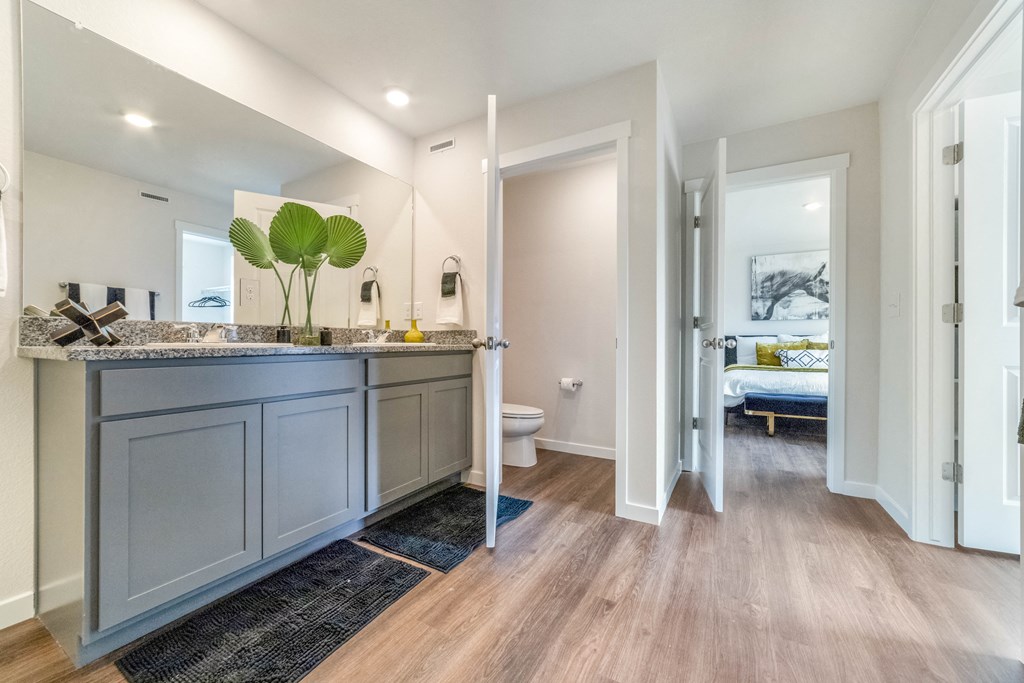 Pikes Peak Rental Homes Model Bathroom and Doorway