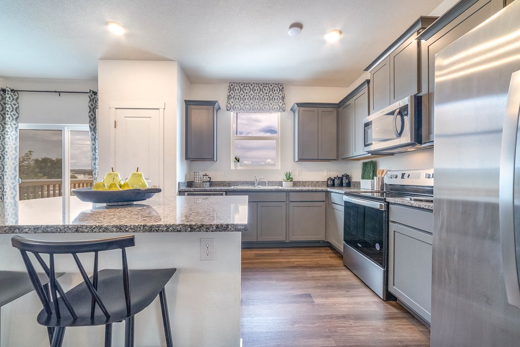 Pikes Peak Rental Homes Model Kitchen with Island