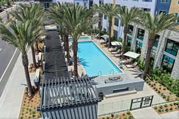 Jefferson La Mesa Apartments Overhead View of Pool Area Jefferson La Mesa Apartments Overhead View of Pool Area - Photo Gallery 5