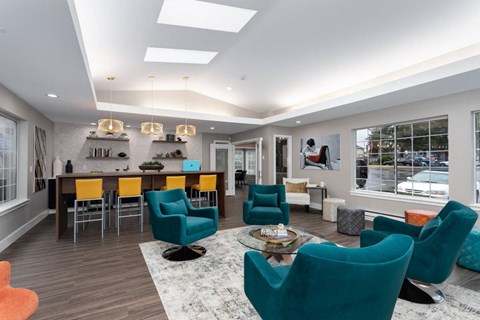 Novela Apartments Clubhouse with Business Bar