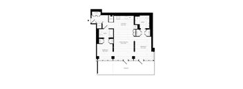 555 Apartments in Washington, DC 2x2 Floor Plan