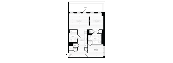 555 Apartments in Washington, DC 2x2 Floor Plan