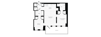555 Apartments in Washington, DC 2x2 Floor Plan