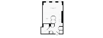 555 Apartments in Washington, DC Studio Floor Plan