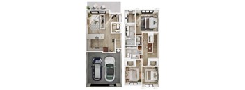 56th at Arcadia New Homes in Phoenix, Arizona 3x2.5 B1 Floor Plan