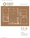 Oro Stone Oak Apartments C1 and C1.1 Floor Plan Oro Stone Oak Apartments C1 and C1.1 Floor Plan