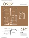 Oro Stone Oak Apartments A2 and A2.1 Floor Plan Oro Stone Oak Apartments A2 and A2.1 Floor Plan