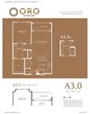 Oro Stone Oak Apartments A3 and A3.1 Floor Plan Oro Stone Oak Apartments A3 and A3.1 Floor Plan