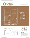 Oro Stone Oak Apartments A4 and A4.1 Floor Plan Oro Stone Oak Apartments A4 and A4.1 Floor Plan