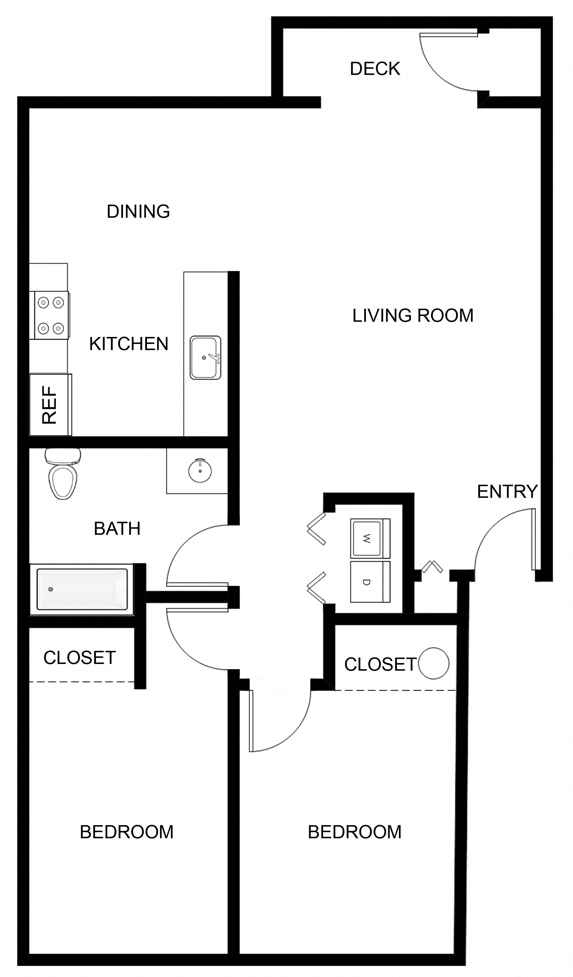 Alderbrook Apartments Two Bed Floor Plan Alderbrook Apartments Two Bed Floor Plan