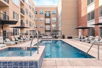 The Portola at SouthGlenn Apartments Pool Area and Spa - Photo Gallery 5