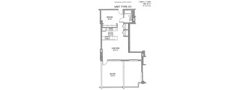 Residences at Capitol Heights Apartment 2D floor plan - Ogden