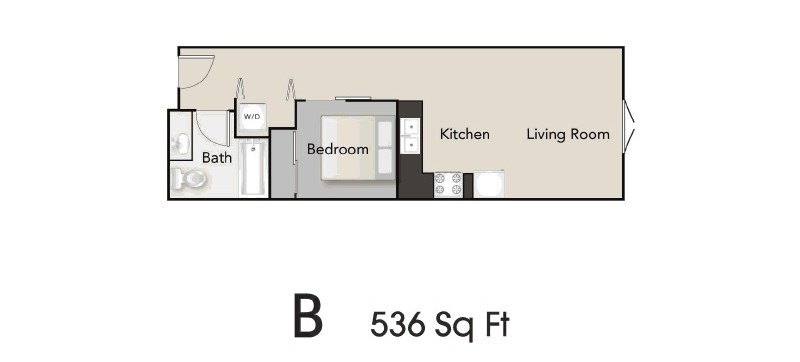 7 Hills Apartments in Seattle, Washington B Floor Plan