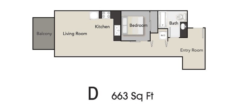 7 Hills Apartments in Seattle, Washington D Floor Plan