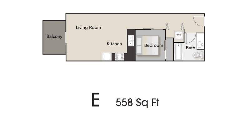 7 Hills Apartments in Seattle, Washington E Floor Plan