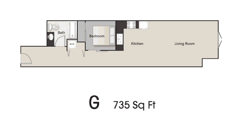 7 Hills Apartments in Seattle, Washington G Floor Plan