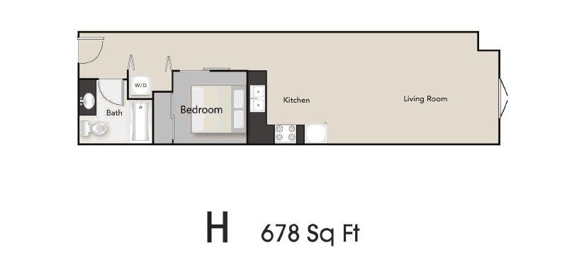 7 Hills Apartments in Seattle, Washington H Floor Plan