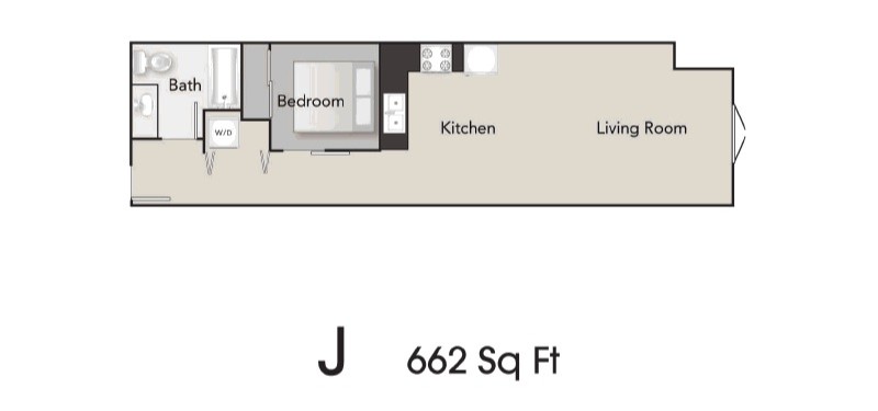 7 Hills Apartments in Seattle, Washington J Floor Plan