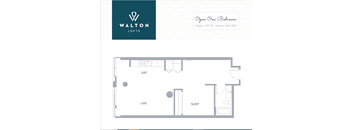 a floor plan of a bedroom apartment