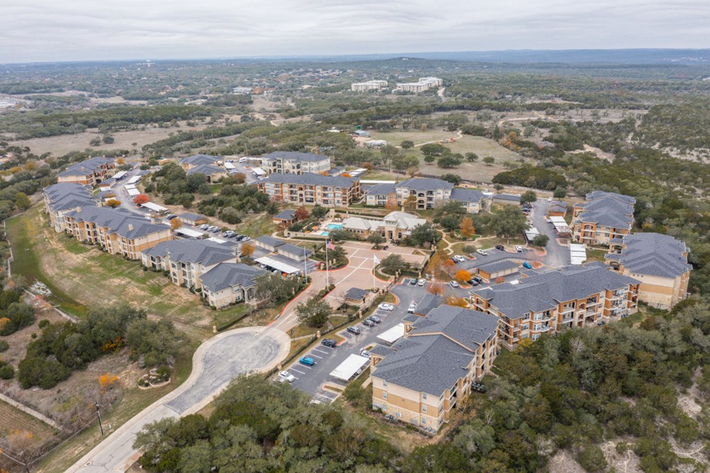 Hudson Miramont Apartments Aerial View of Community and Surrounding Neighborhood