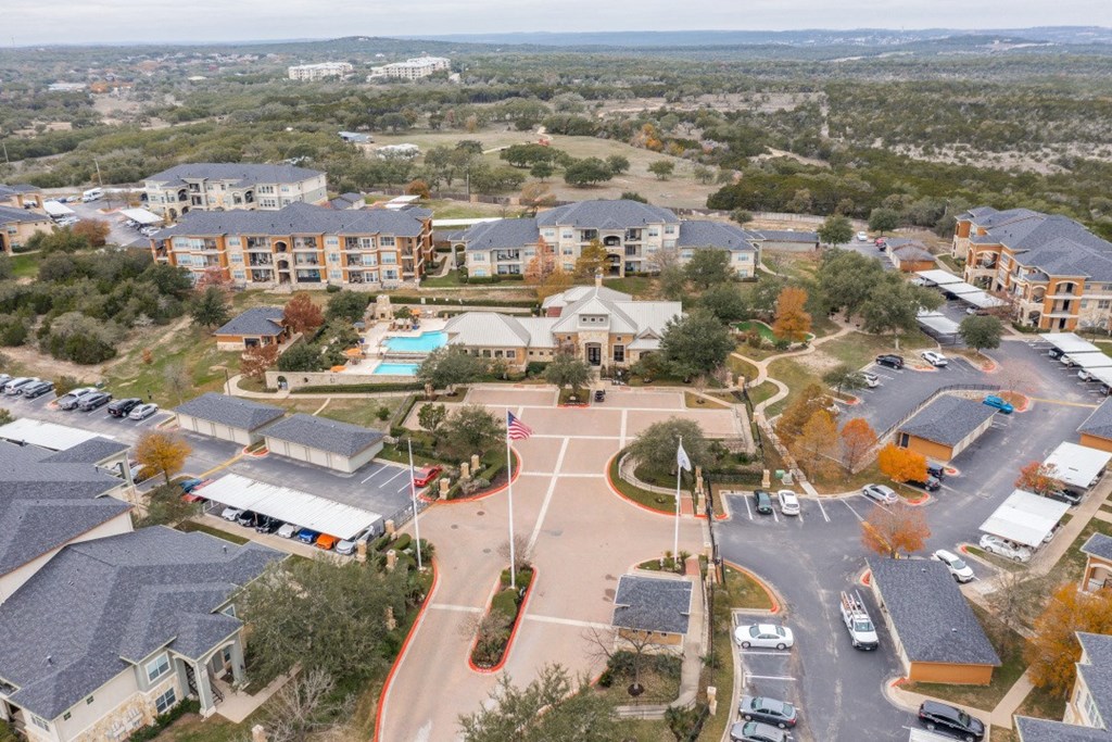 Hudson Miramont Apartments Aerial View of Community and Surrounding Neighborhood