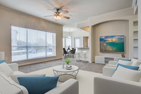 Hudson Miramont Apartments Digitally Staged Living Room