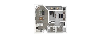 9 Ten North 1 Bed 1.5 Bath A Floor Plan