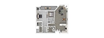 9 Ten North 2 Bed 2 Bath B Floor Plan