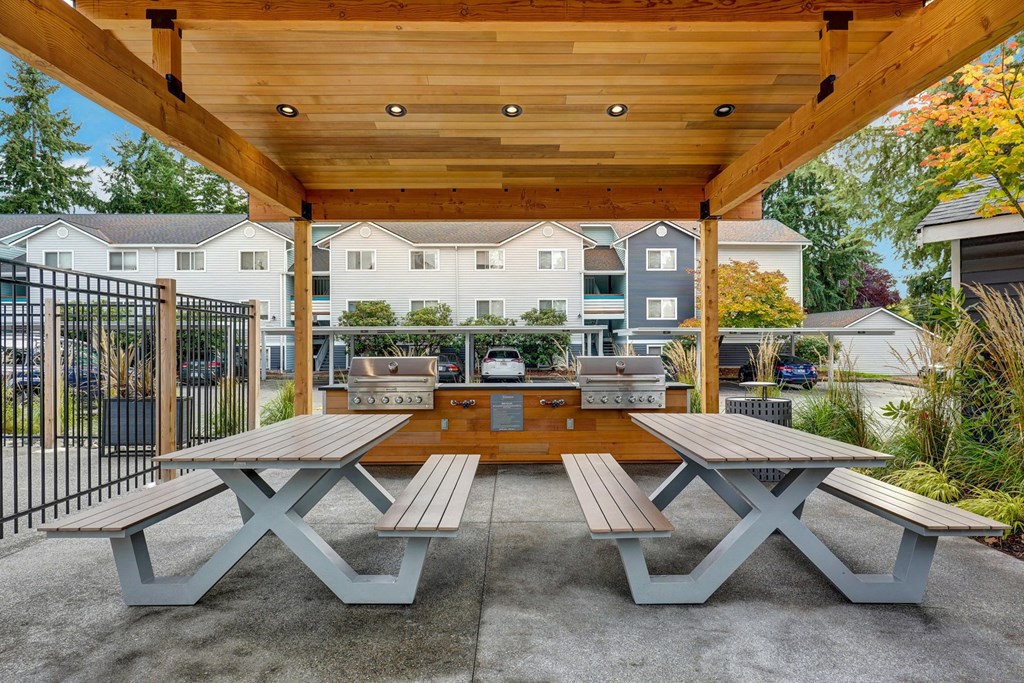 The Lakehouse Apartments Outdoor BBQ Area