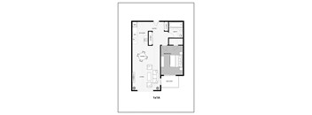 Luxe at Meridian One Bedroom One Bathroom Floor Plan