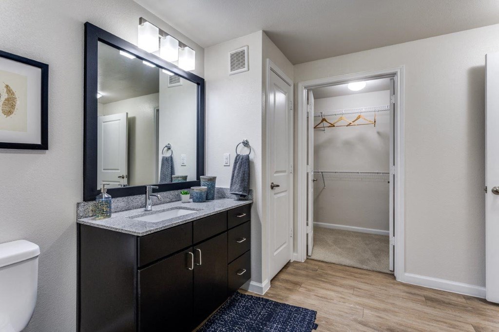 Landmark Conservancy Model Bathroom with Attached Walk-In Closet