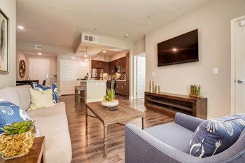 The Mercer Apartments Model Living Room and Kitchen The Mercer Apartments Model Living Room and Kitchen - Photo Gallery 6