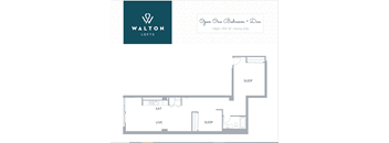 a floor plan of a bedroom apartment