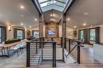 Alderwood Park Apartments Clubhouse Staircase and Second Floor - Photo Gallery 6