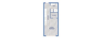 a floor plan of a house with a closet and a bathroom