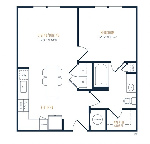 Allora Cinco Ranch Apartments A1 2D Floor Plan
