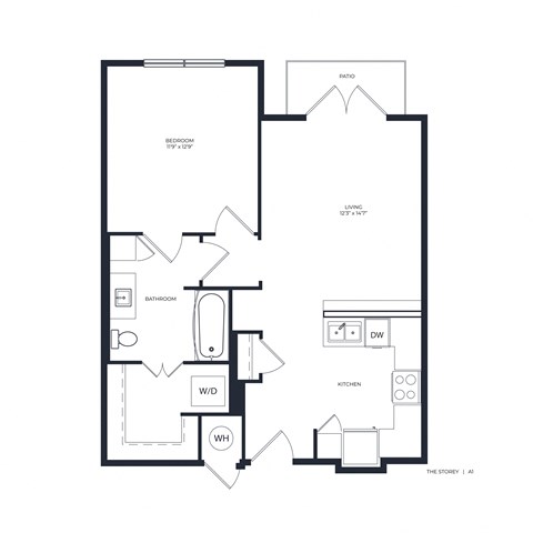 The Storey Apartment Homes A1 2D Floor Plan