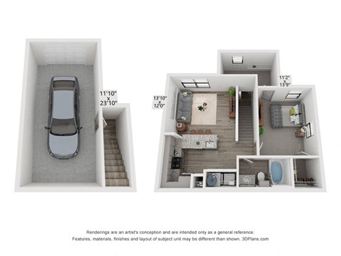 Emerson at Leander 3D Floor Plan A1 Z