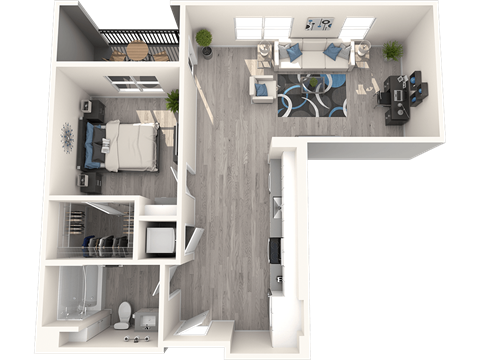 Park on First A1.3 3D floor plan
