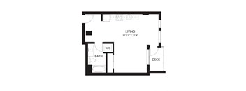 Vela Apartments A1 Studio Floor Plan