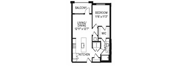 Avenue64 Luxury Apartments in O'Fallon, Missouri A1 Floor Plan